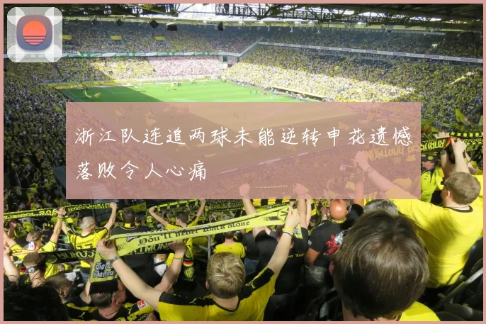浙江队连追两球未能逆转申花遗憾落败令人心痛